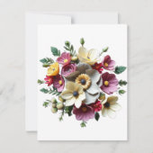 3D-Petit-Blume Feiertagskarte (Vorderseite)