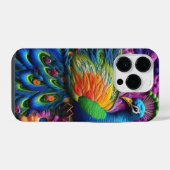 3D-Pfau iPhone Hülle (Rückseite (Horizontal))