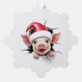 3D Pig Ornament Karte (Rückseite)