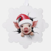 3D Pig Ornament Karte (Vorderseite)