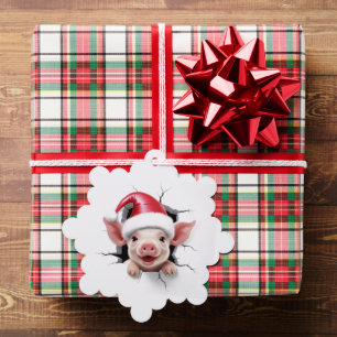 3D Pig Ornament Karte