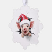 3D Pig Ornament Karte (Linke Ecke)