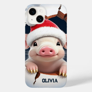 3D Piglet Christmas Case-Mate iPhone 14 Hülle