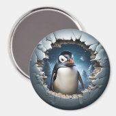 3D Pinguin Escape Magnet (Vorderseite/Rückseite)