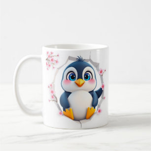 3D-Pinguin-Tassentuch, 3D-Tassentuch-Design Kaffeetasse