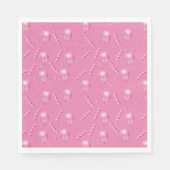 3D Pink Balloons & Confetti Party Napkins Serviette (Vorderseite)