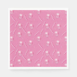 3D Pink Balloons & Confetti Party Napkins Serviette