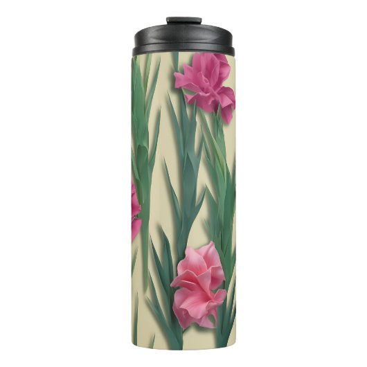3D PINK FLORAL THERMOSBECHER (Vorderseite)
