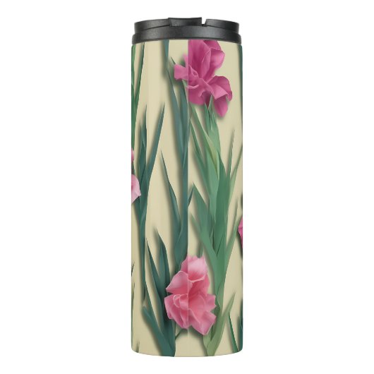 3D PINK FLORAL THERMOSBECHER (Rückseite)
