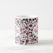 3d Pink Funny Happy Valentine's Day Kaffeetasse (Mittel)