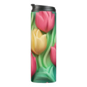 3D Pink Pastor Floral Thermosbecher (Nach rechts gedreht)