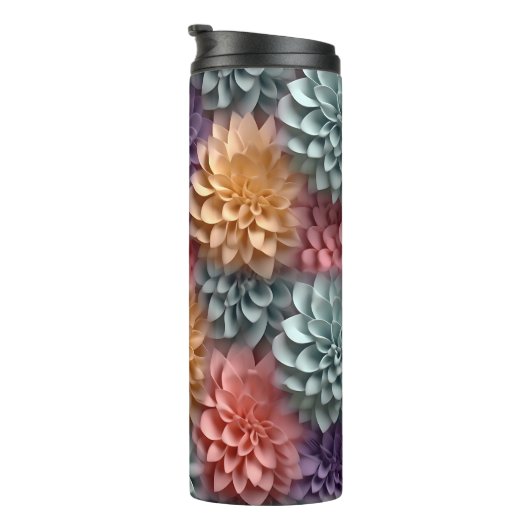 3D Pink Pastor Floral Thermosbecher (Nach rechts gedreht)