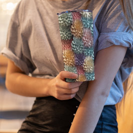 3D Pink Pastor Floral Thermosbecher