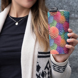 3D Pink Pastor Floral Thermosbecher