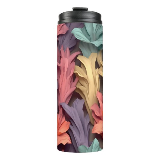 3D Pink Pastor Floral Thermosbecher (Vorderseite)