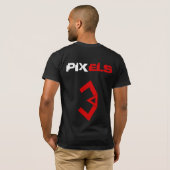 = [3D] = Pixel rot T-Shirt (Schwarz voll)
