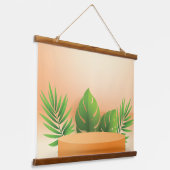 3d-Podium Wandteppich Mit Holzrahmen (Gewinkelt)