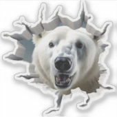 3D Polar Bear Wall Break - The Restaurant Aufkleber (Vorderseite)