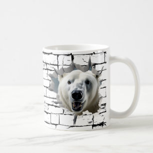3D Polar Bear Wall Break - The Restaurant Kaffeetasse