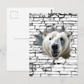3D Polar Bear Wall Break - The Restaurant Postkarte (Vorne/Hinten)