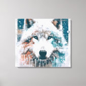 3D Polarwolf Leinwanddruck (Vorderseite)