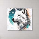 3D Polarwolf Leinwanddruck (Vorderseite)