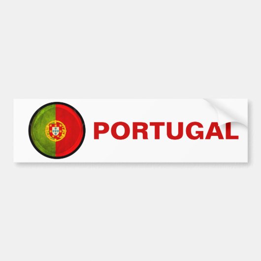 3D Portugal Flagge Autoaufkleber (Vorne)