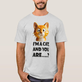 3D-Porzellan-Katze T-Shirt