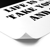 3D Poster Nehmen Sie sich Zeit und gehen Sie schne (Ecke)