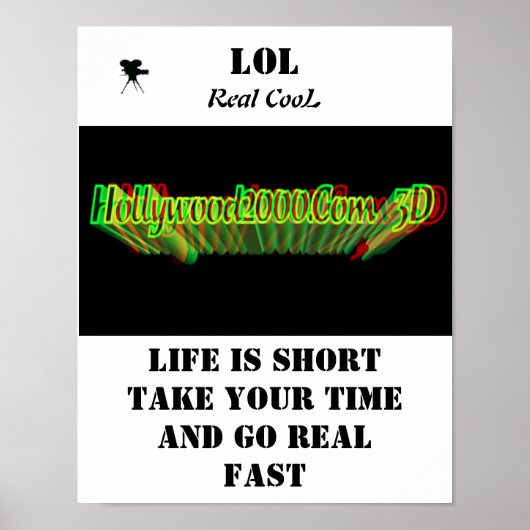 3D Poster Nehmen Sie sich Zeit und gehen Sie schne (Vorne)