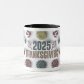 3D Puffy 2025 Thanksgiving Mug Art Tasse (Zentrum)