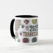 3D Puffy 2025 Thanksgiving Mug Art Tasse (Vorderseite Links)