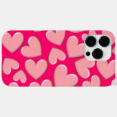 3D Puffy Hearts Case-Mate iPhone Hülle (Rückseite (Horizontal))