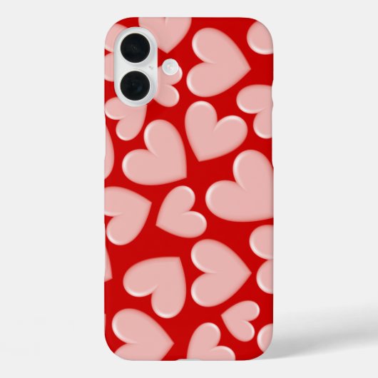 3D Puffy Hearts Case-Mate iPhone Hülle (Rückseite)