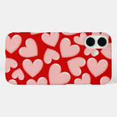 3D Puffy Hearts Case-Mate iPhone Hülle (Rückseite (Horizontal))
