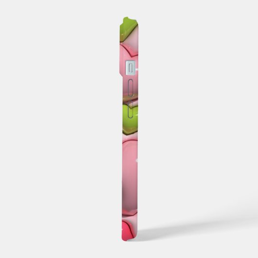 3D Puffy Pink Liebe Handy Case iPhone 15 Hülle (Linke Seite)