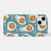 3D Puffy Sunny Side Up Mint Phone Case iPhone 15 Hülle (Rückseite (Horizontal))