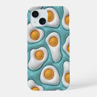 3D Puffy Sunny Side Up Mint Phone Case