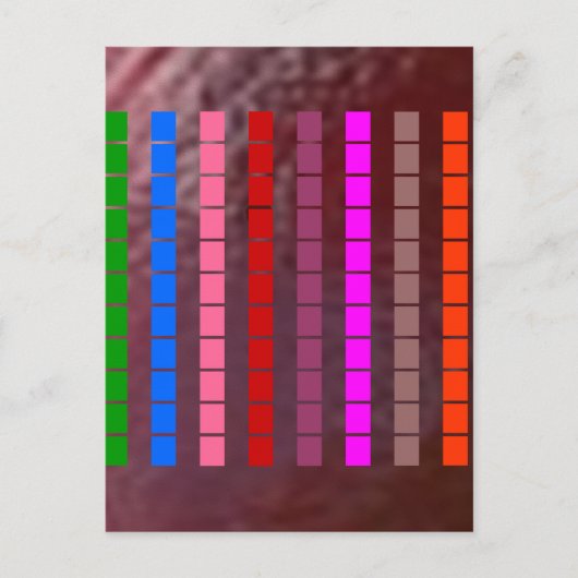 3D Pure Gold in Regenbogenmuster Postkarte (Vorderseite)