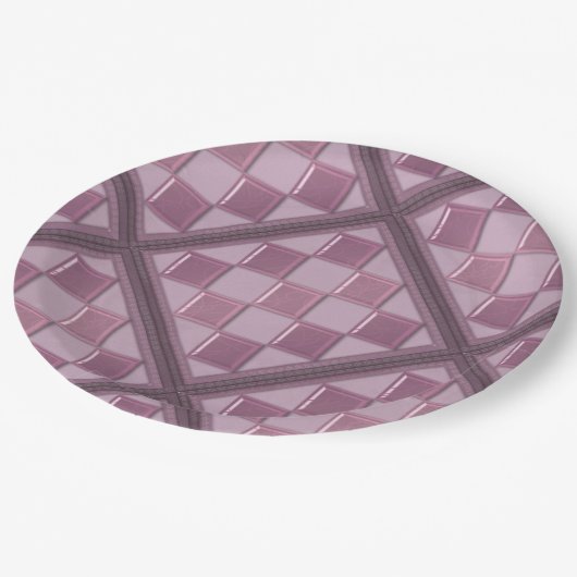 3D Purple Color Pappteller (Schrägansicht)