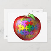 3D Puzzle Apple Postkarte (Vorne/Hinten)