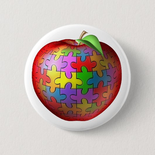 3D Puzzlespiel Apple Button (Vorderseite)