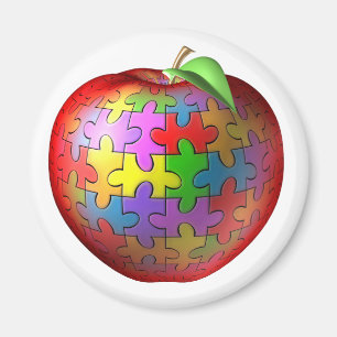 3D Puzzlespiel Apple Magnet