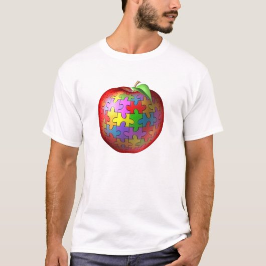 3D Puzzlespiel Apple T-Shirt (Vorderseite)
