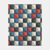 3D Pyramidal Geometric Pattern - Rot, Blau und Cre Fleecedecke (Vorderseite)