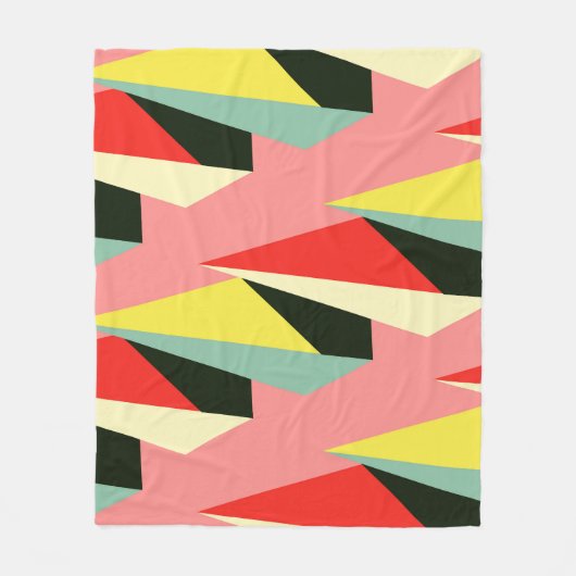 3D Pyramiden: Retro Geometric Vintag. Fleecedecke (Vorderseite)