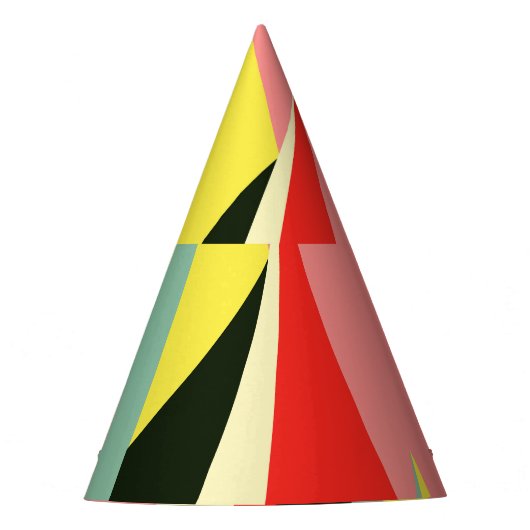 3D Pyramiden: Retro Geometric Vintag. Partyhütchen (Vorderseite)
