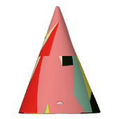 3D Pyramiden: Retro Geometric Vintag. Partyhütchen (Rechts)
