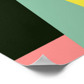 3D Pyramiden: Retro Geometric Vintag. Poster (Ecke)