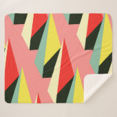 3D Pyramiden: Retro Geometric Vintag. Sherpadecke (Vorderseite (Horizontal))